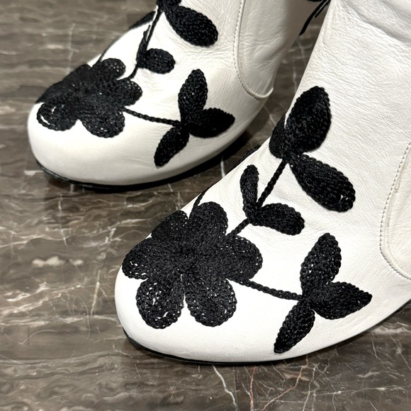 NEW O-Suzani Boot Company Embroidered Leather Over The Knee Boots - Picture 5 of 14